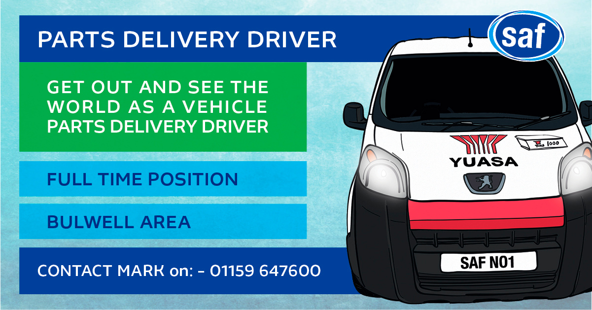 Sutton Auto Factors Bulwell Nottingham full time driver job available