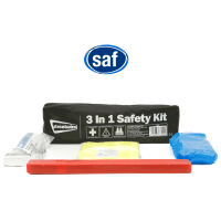 Image for 3-in-1 Safety Kit Inc Triangle, Reflective Jacket & First Aid Kit