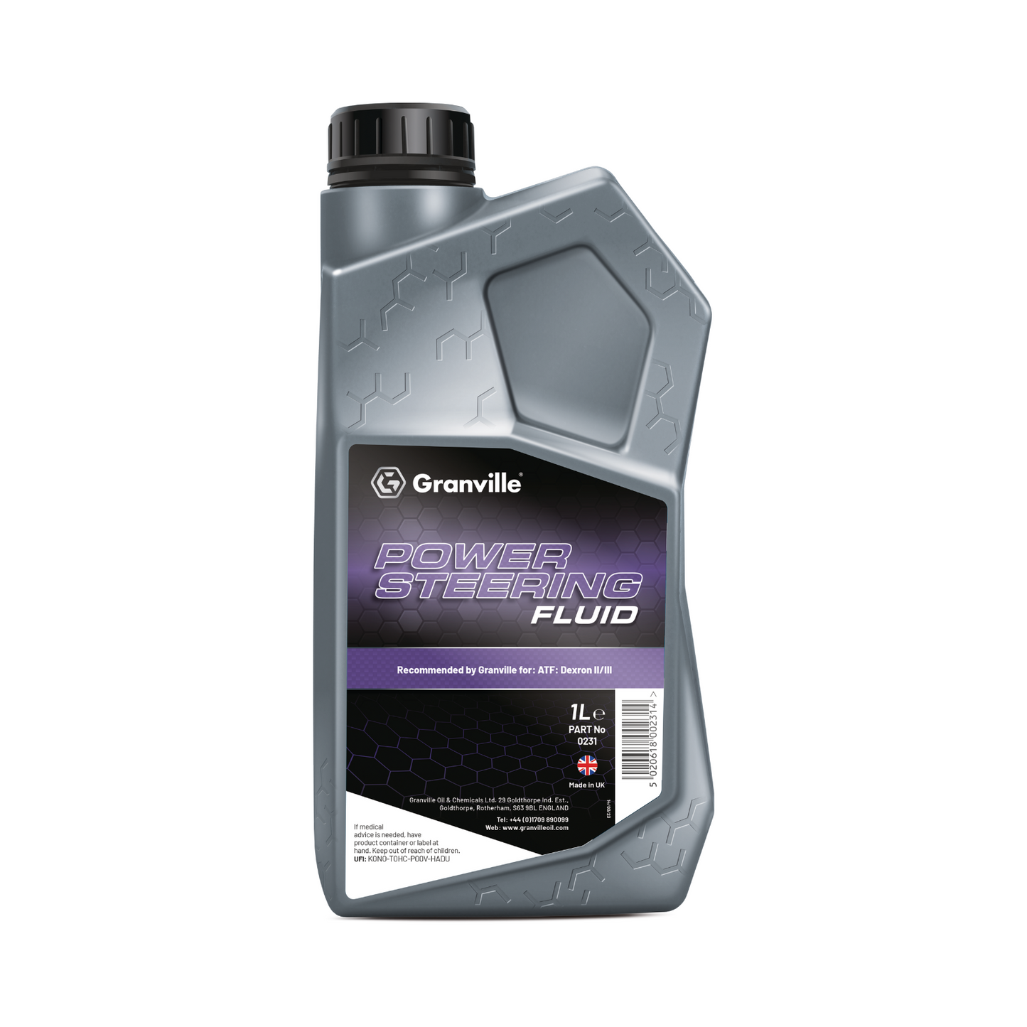 Granville Power Steering Fluid Synthetic Hydraulic 1L