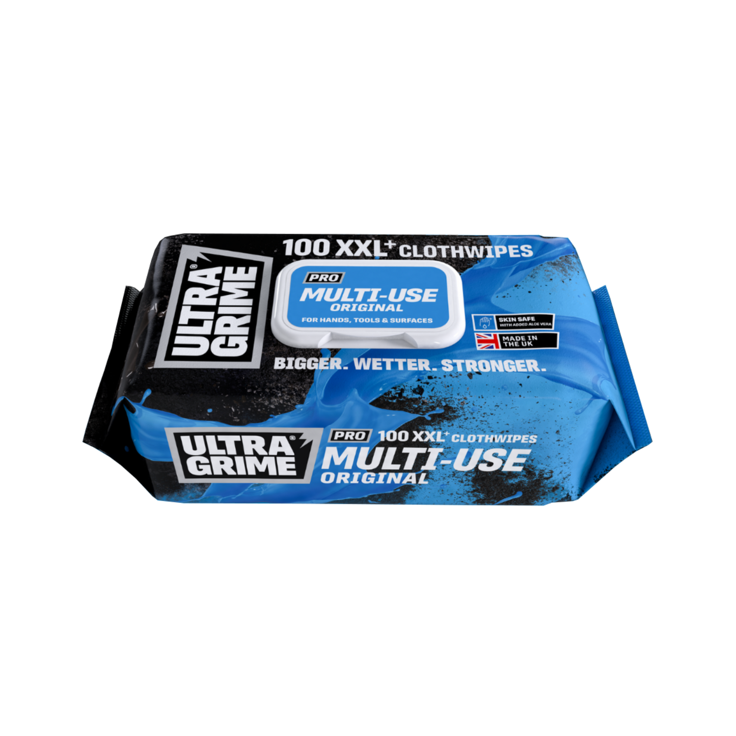UltraGrime Pro Multiuse Industrial Strength Wet Wipes XXL+ in Packs of 100