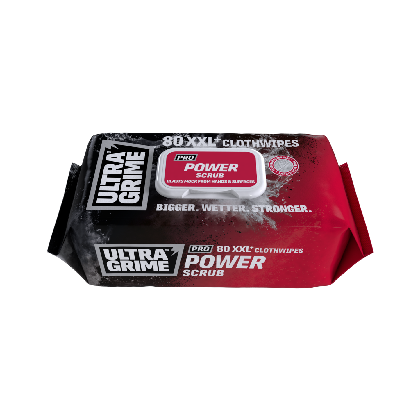 UltraGrime Pro Power Scrub Industrial Strength Wet Wipes XXL+ in Packs of 80