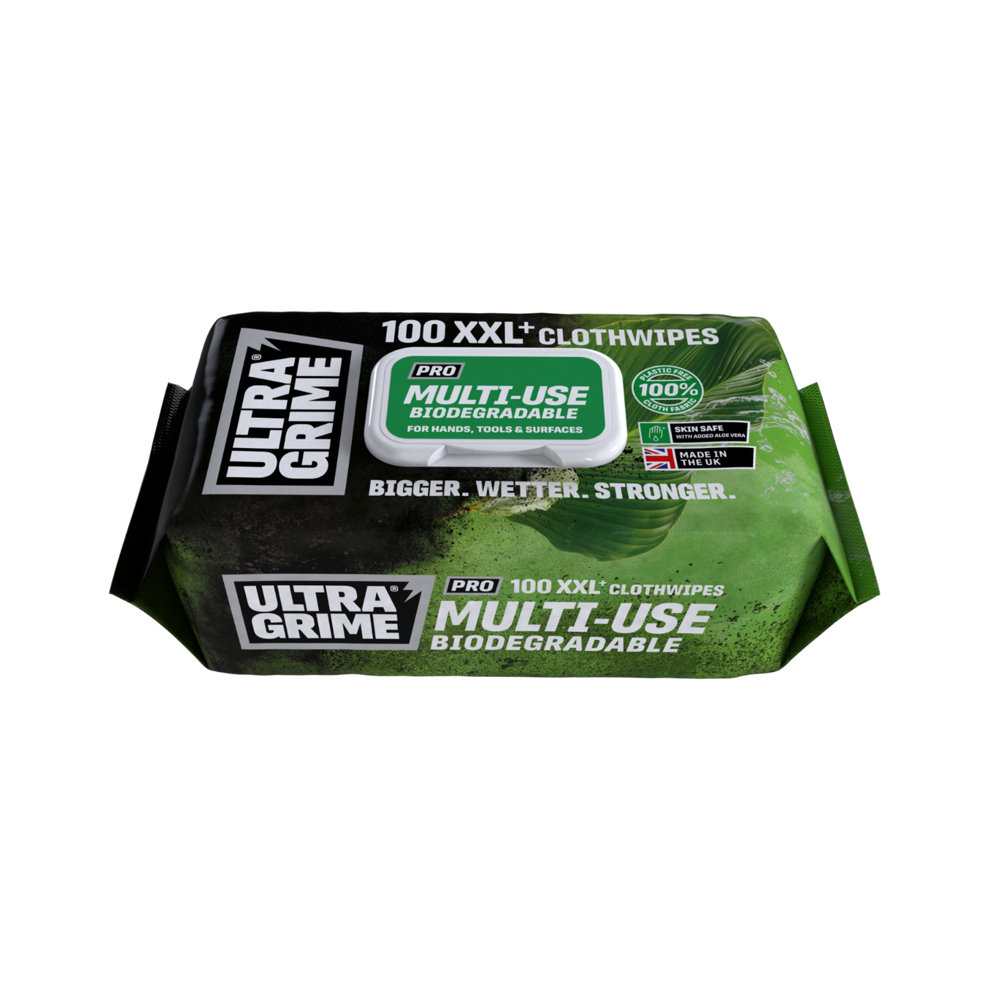 UltraGrime Pro Multiuse Bio Industrial Strength Wet Wipes XXL+ in Packs of 100