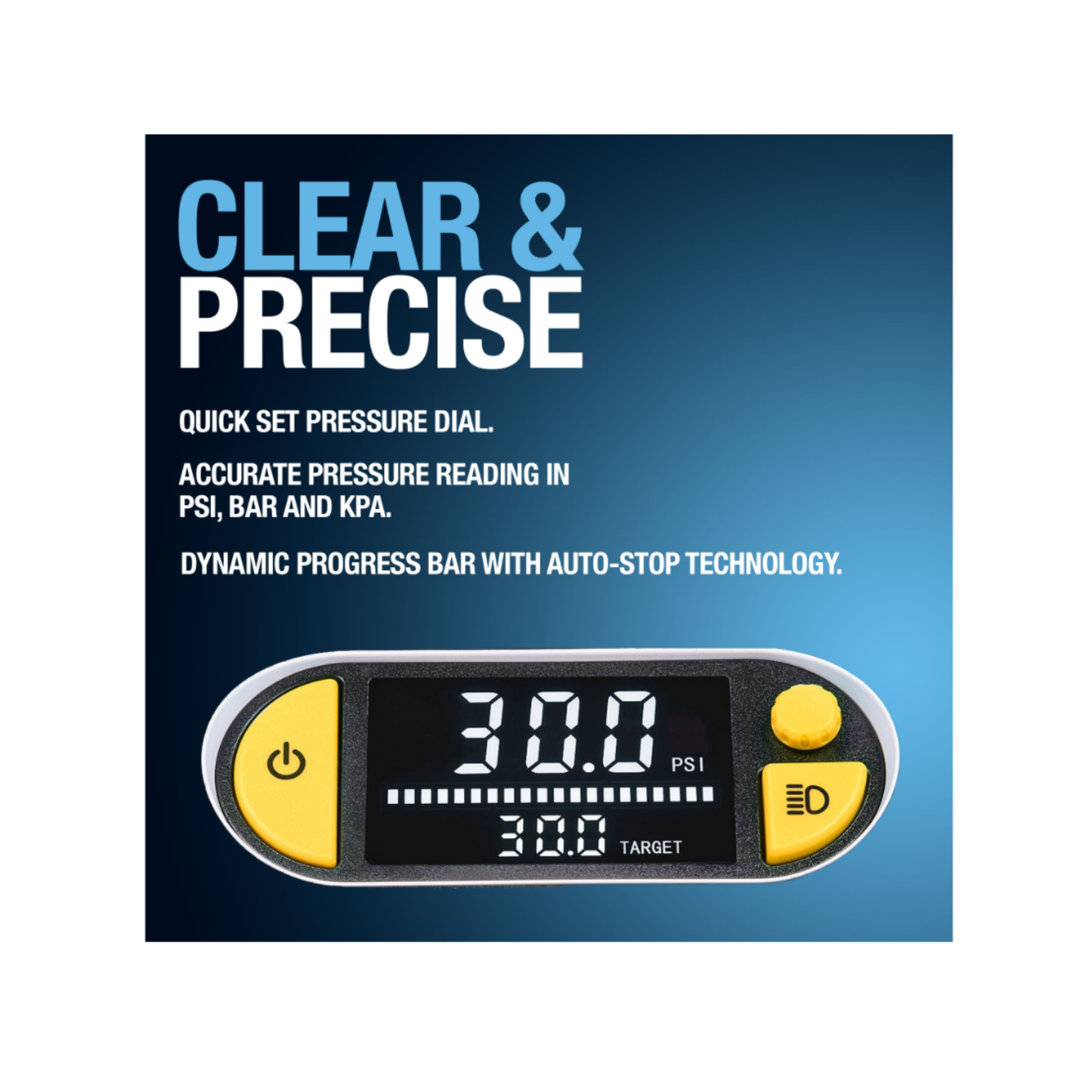 Ring Automotive ULTRAINFLATE 30 rapid digital tyre inflator with auto stop 12v