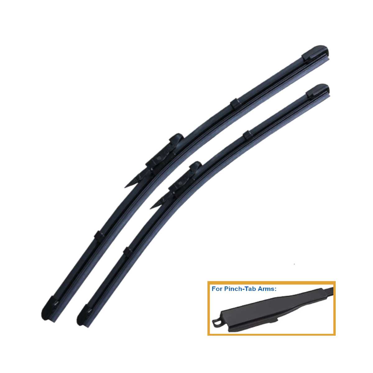 Fiat Multipla CD Plus Exact Fit Front Wiper Blade Set 2004-2011 24" 22"