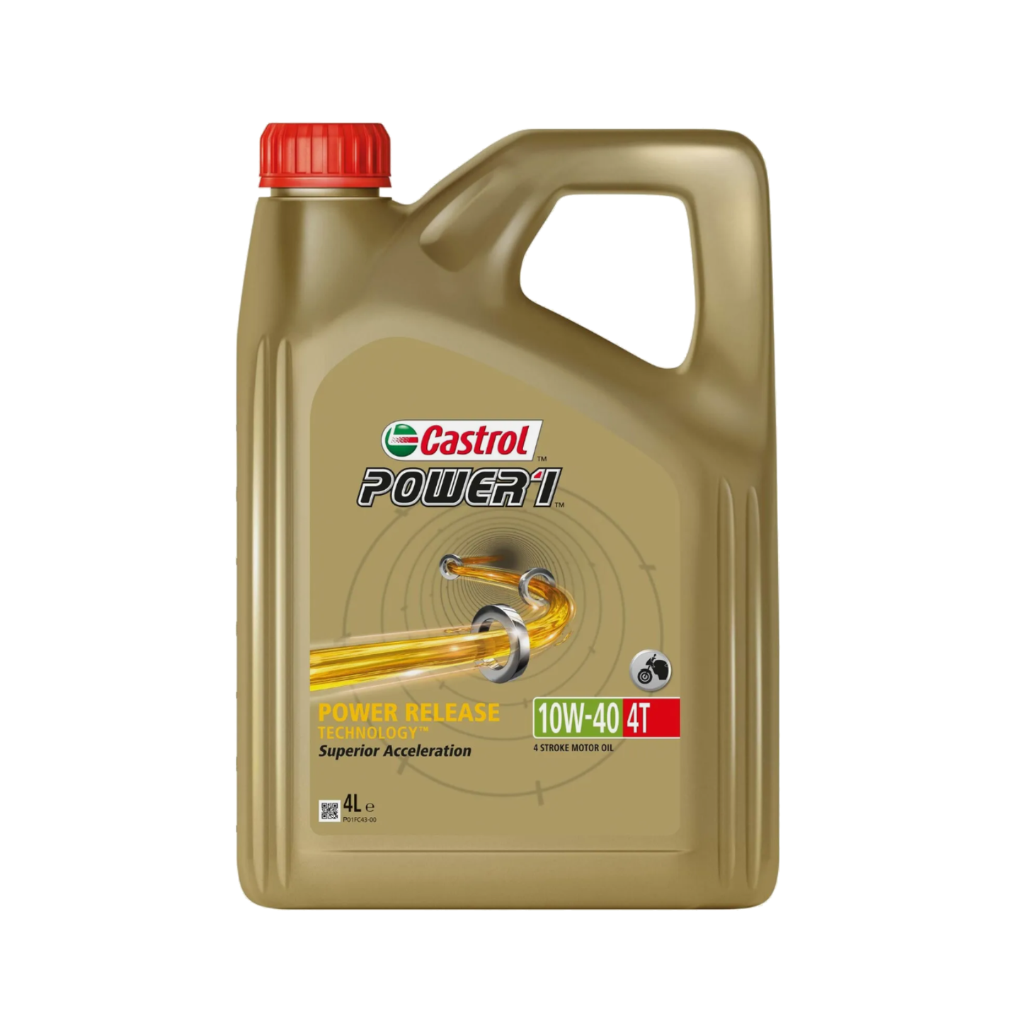 Castrol Power 1 4T 10W-40 Motorcycle 4 Stroke Engine Oil - 4L
