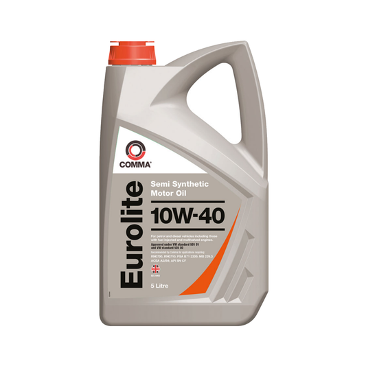 Comma Eurolite 10W-40 Semi Synthetic Motor Oil ACEA A3/B4 5L