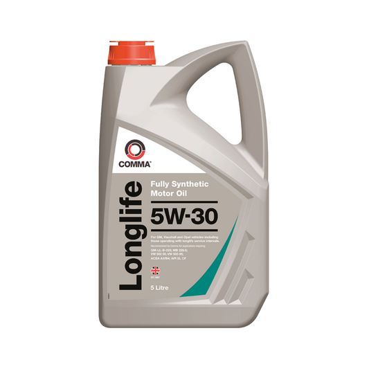 Comma Long Life 5W-30 Fully Synthetic Motor Oil ACEA A3/B4 5L