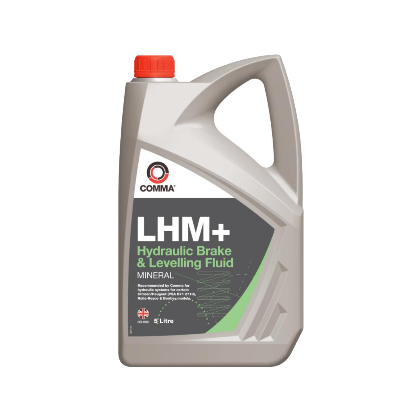Comma LHM+ LHM Plus Mineral Hydraulic Brake & Levelling Fluid 5L