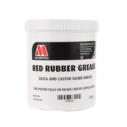 Red Rubber Grease 500g Silica & Castor Based 500g