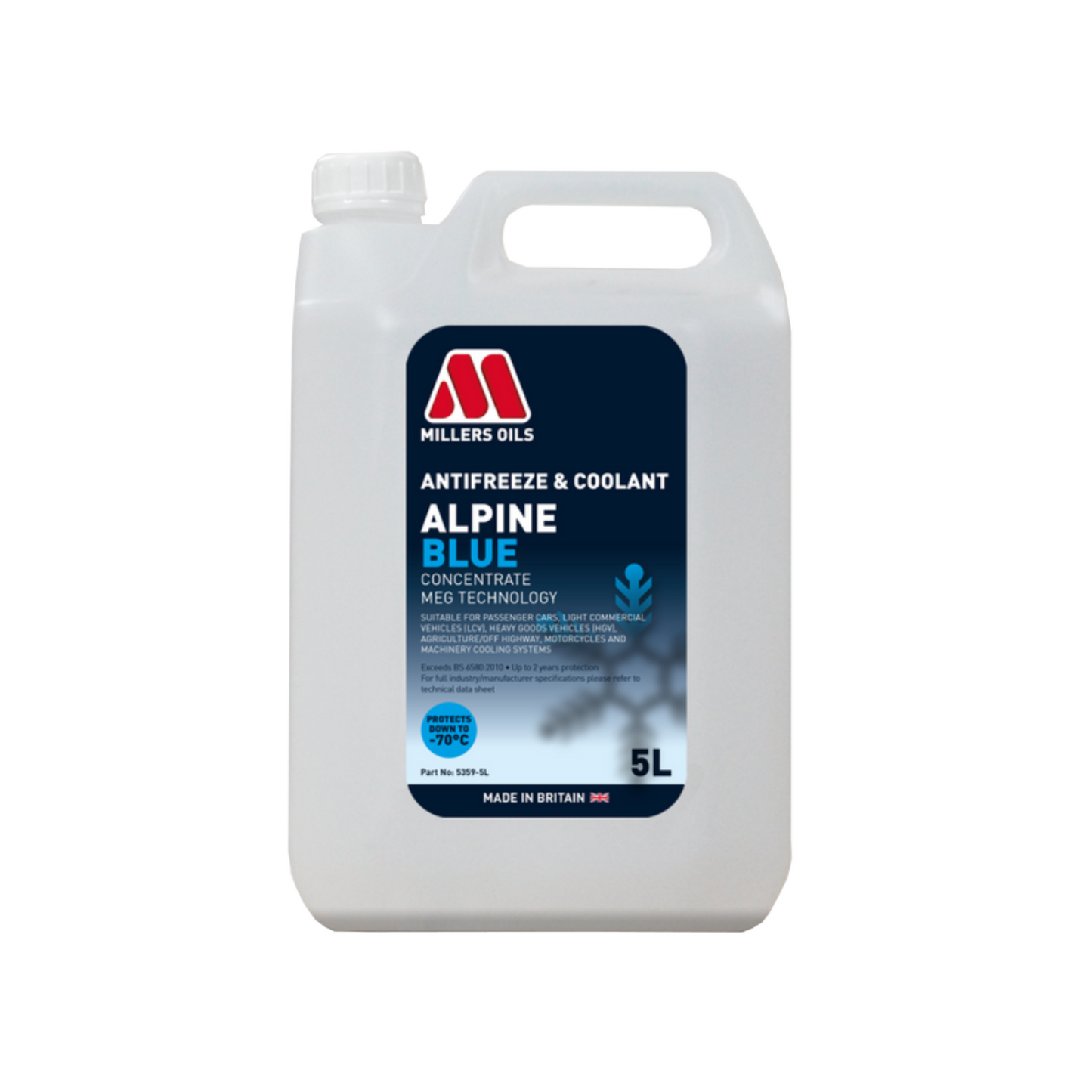 Alpine Antifreeze BT Blue Concentrate Engine Coolant - 5L