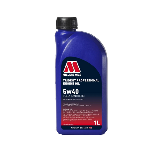 Trident Professional 5W-40 Fully Synthetic Engine Oil 1L