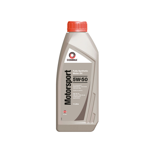 Comma 5W50 MOTORSPORT Fully Synthetic Motor Oil Suitable for 1L