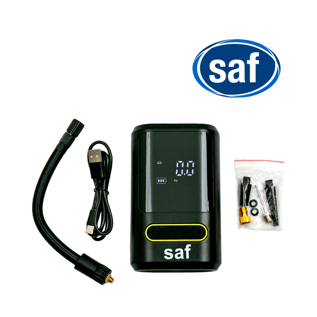 SAF Tyre Inflator Digital with Power Bank 4000mAh