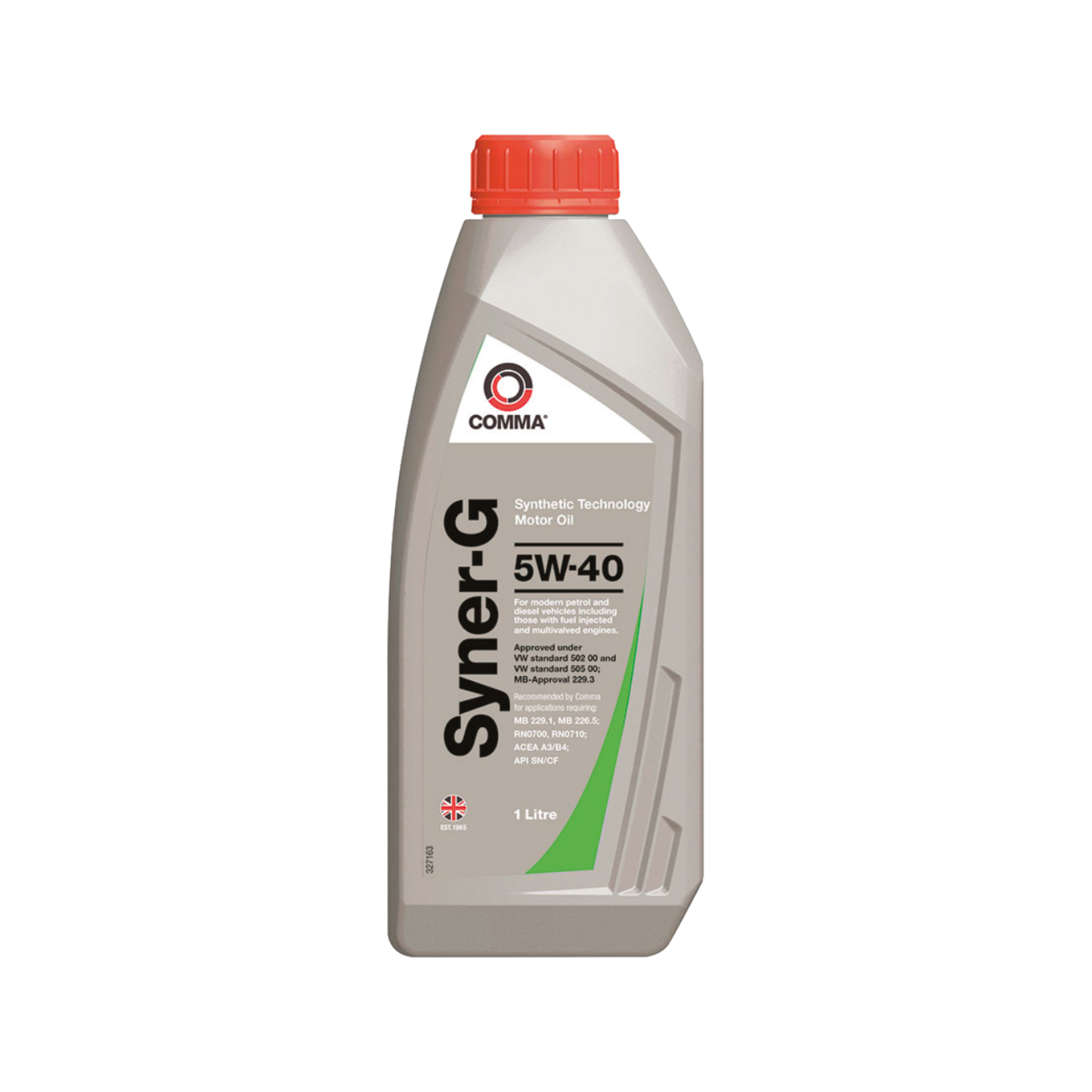 Comma Syner-G 5W-40 Fully Synthetic Motor Oil ACEA A3/B4 1L