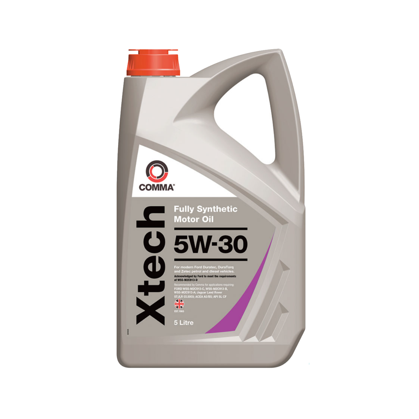Comma XTECH 5W30 Fully Synthetic Motor Oil ACEA A5/B5 5L