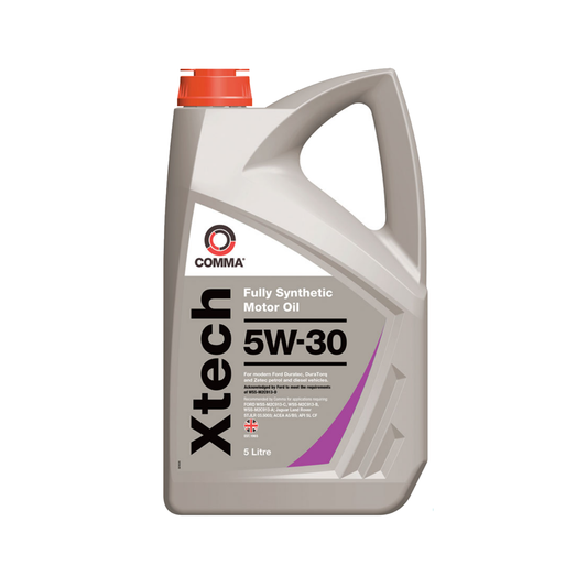 Comma XTECH 5W30 Fully Synthetic Motor Oil ACEA A5/B5 5L